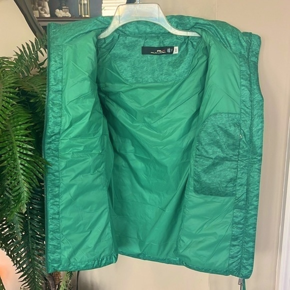 Brand New RLX Ralph Lauren Green Golf Zip Up Puffy Vest Pockets Water Repellent - Picture 13 of 16